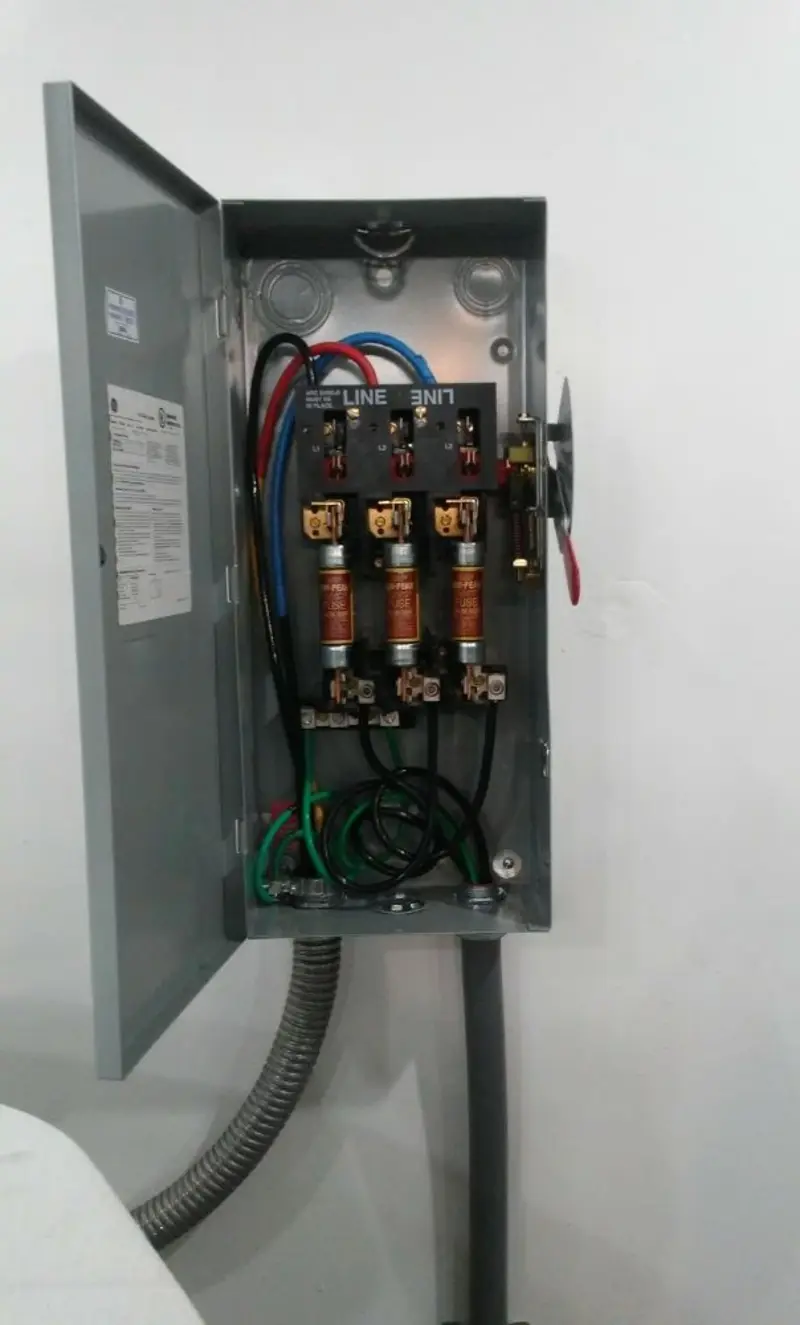 Three-phase disconnect switch installed for Electrical Wiring & Rewiring in West Lafayette