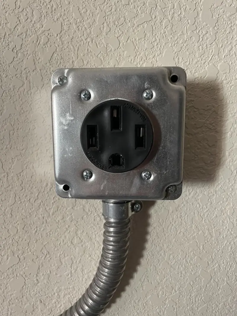 NEMA 14-50 outlet installed for Smart Home Electrical in West Lafayette